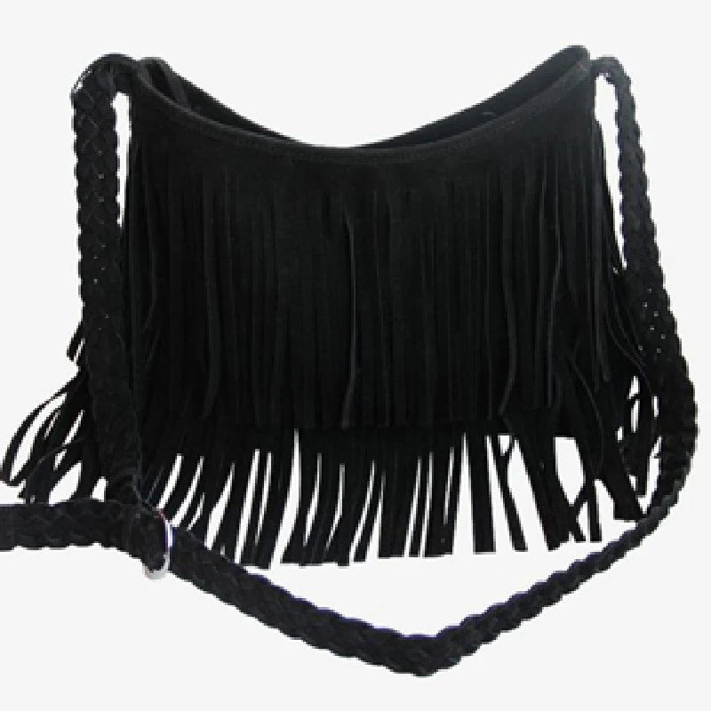 Black Boho Shoulder Bag