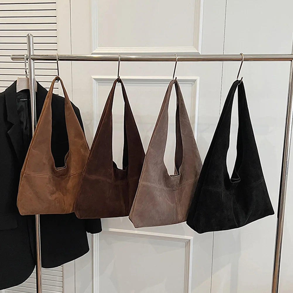 Faux Suede Tote Bag