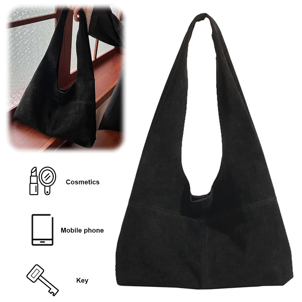 Faux Suede Tote Bag