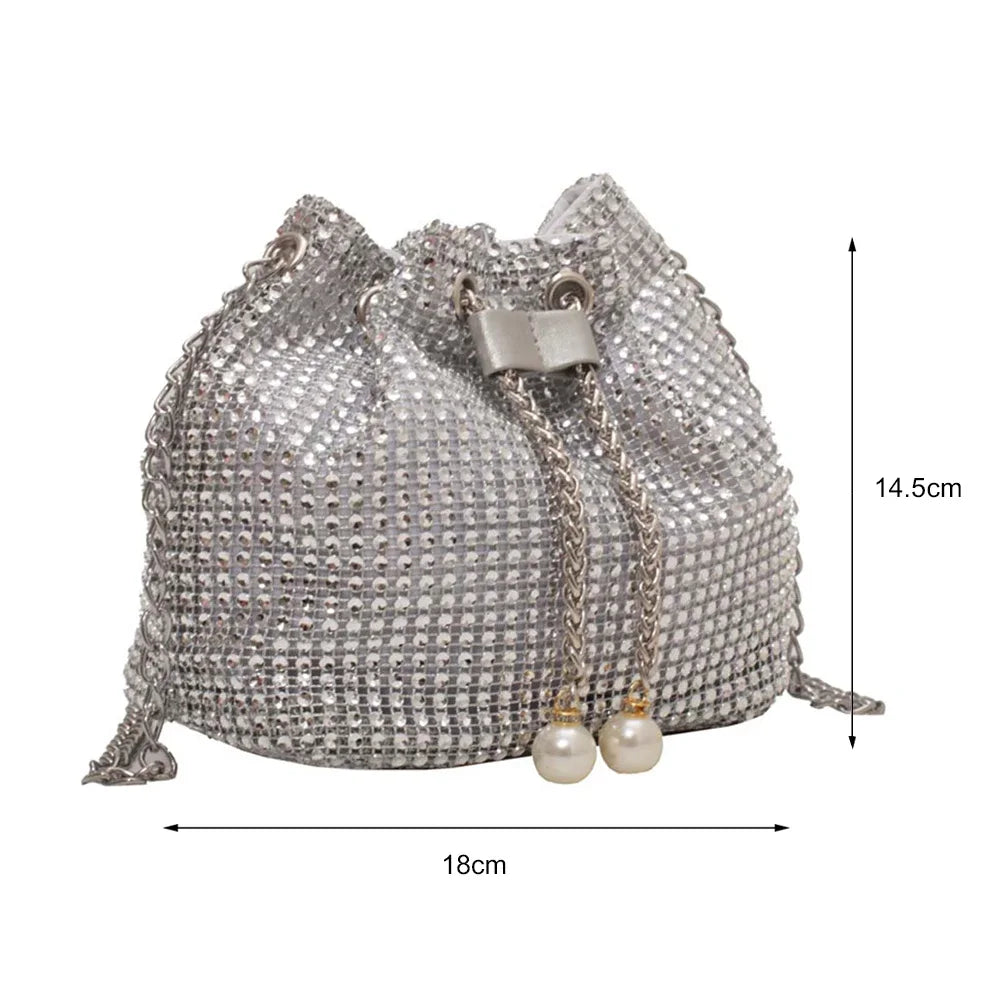 Dimensions Rhinestone Evening Crossbody Bag