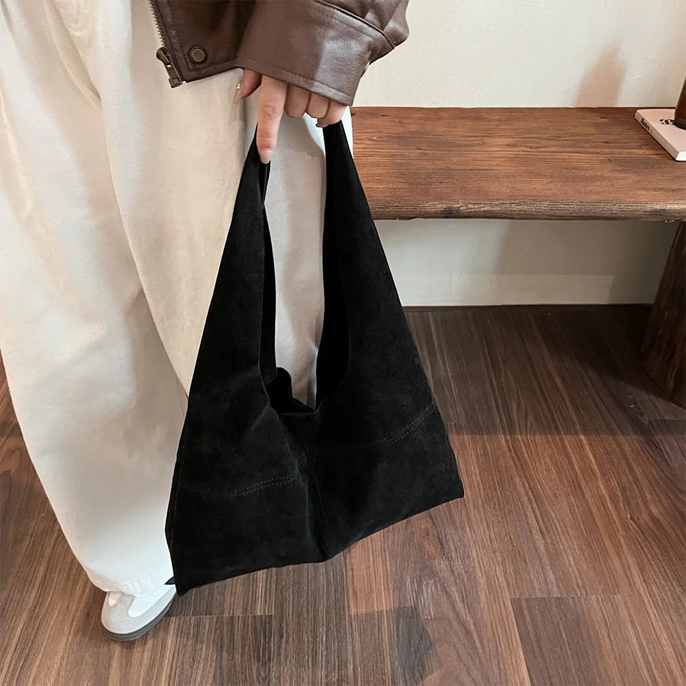 Faux Suede Tote Bag