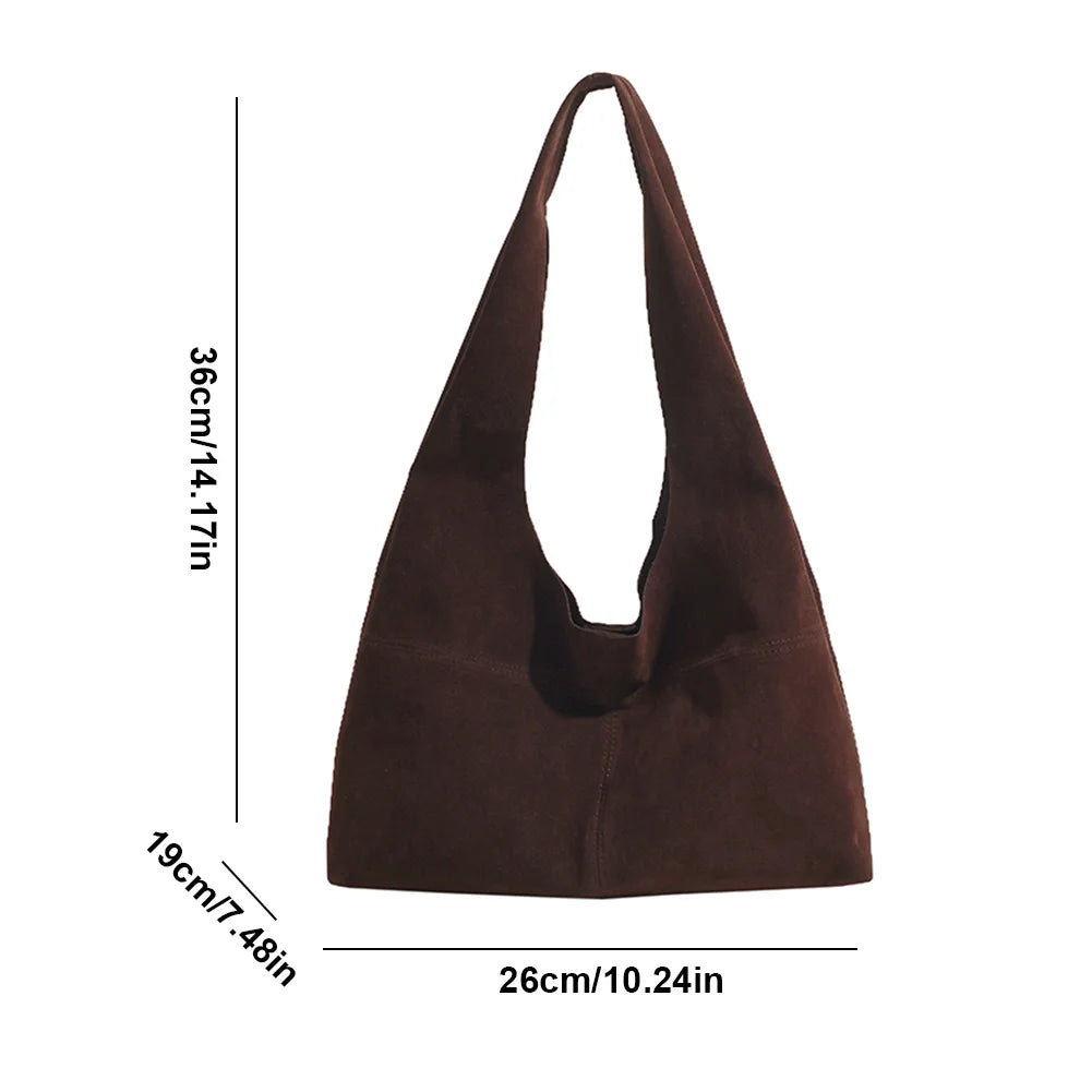 Faux Suede Tote Bag